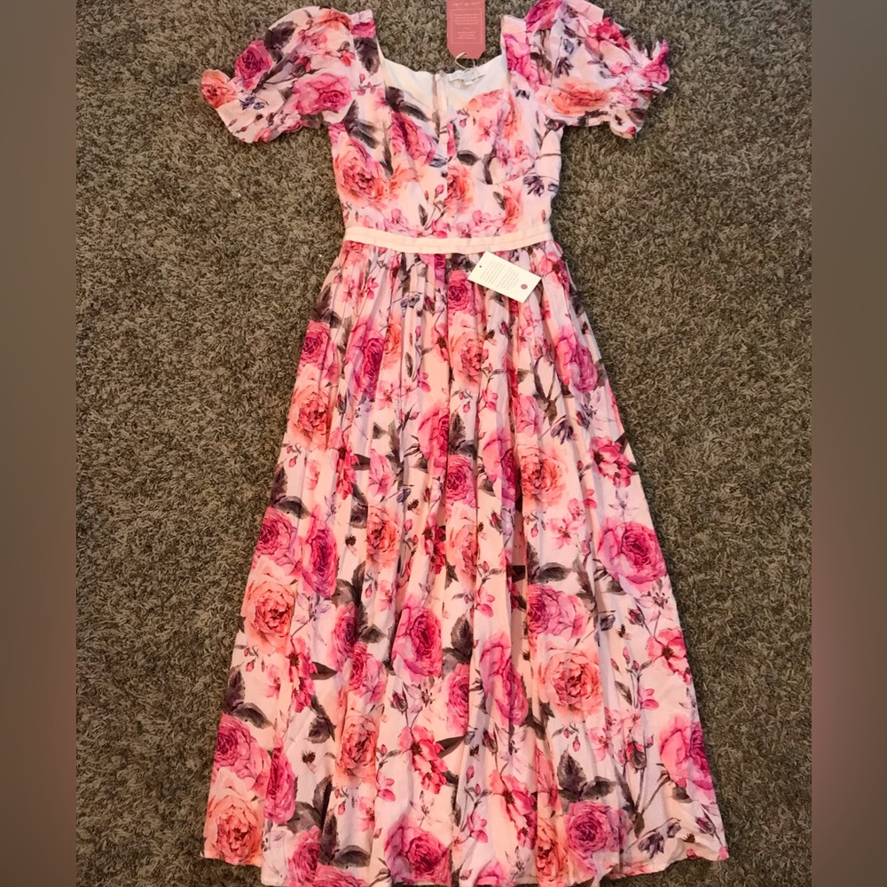 NEVER WORN Ivy City Co Ballerina pink floral dress - Picture 8 of 12